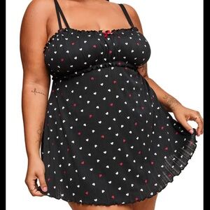 Adore Me Heart Babydoll & Panty Set